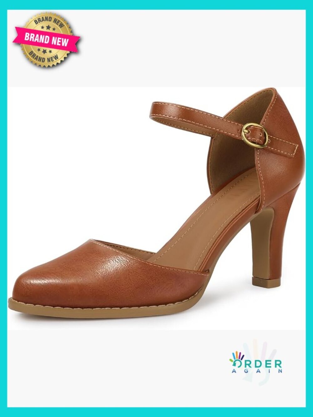 Vintage D'Orsay Chunky Heels Dressy Comfortable Pumps for Women Work Party